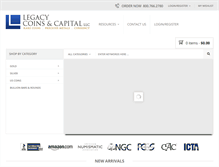 Tablet Screenshot of legacycoinsonline.com